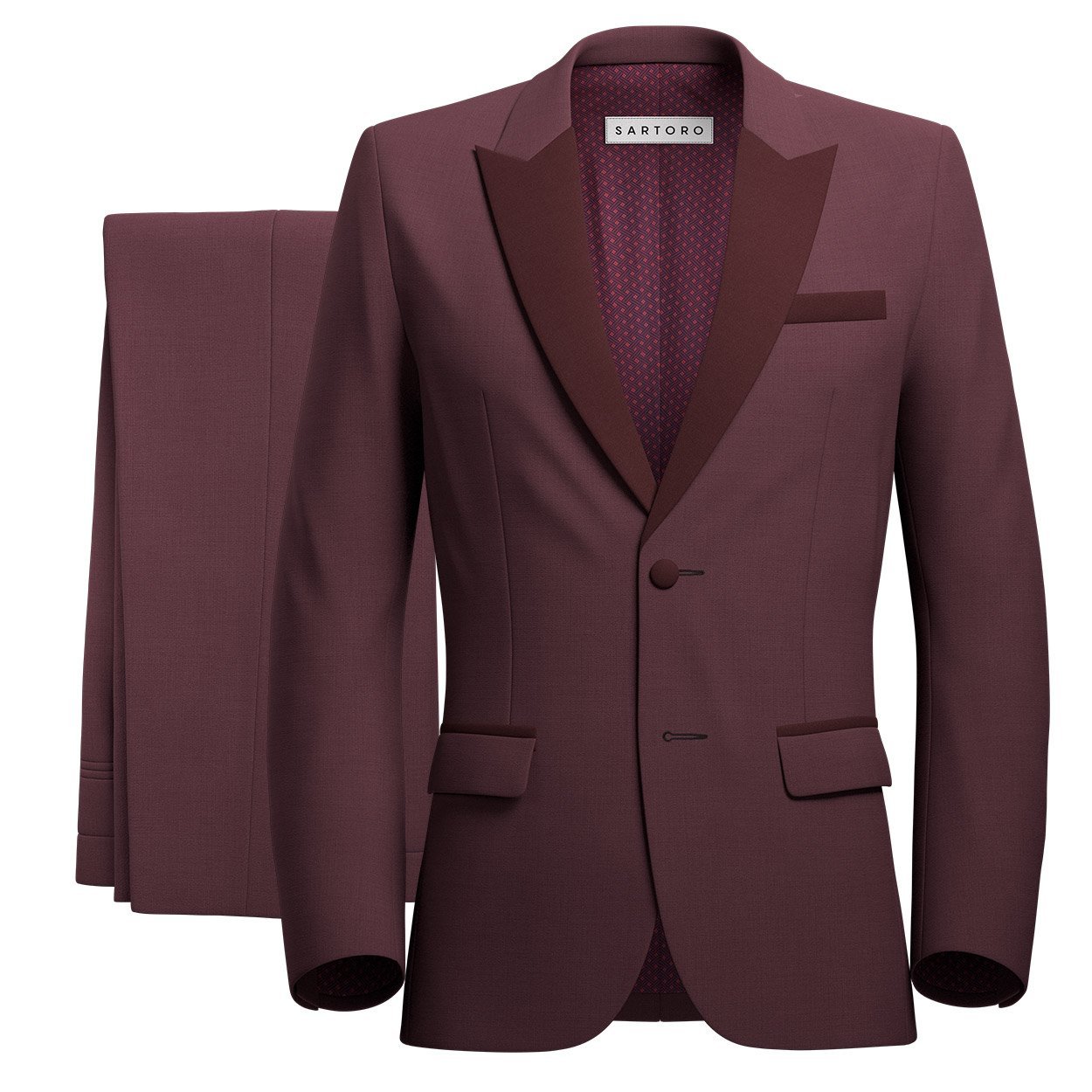 Dean Burgundy Twill Tuxedo - SARTORO