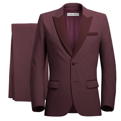 Dean Burgundy Twill Tuxedo - SARTORO