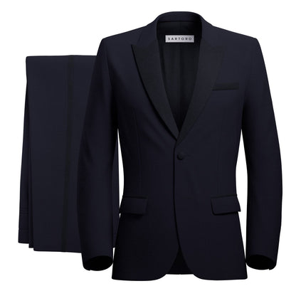 Dean Dark Navy Twill Wedding Tuxedo - SARTORO