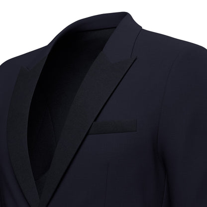 Dean Dark Navy Twill Wedding Tuxedo - SARTORO