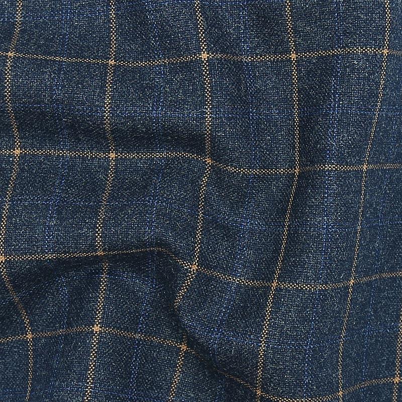 Duke Spruce Blue Flannel Windowpane Jacket - SARTORO