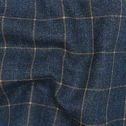Duke Spruce Blue Flannel Windowpane Jacket - SARTORO