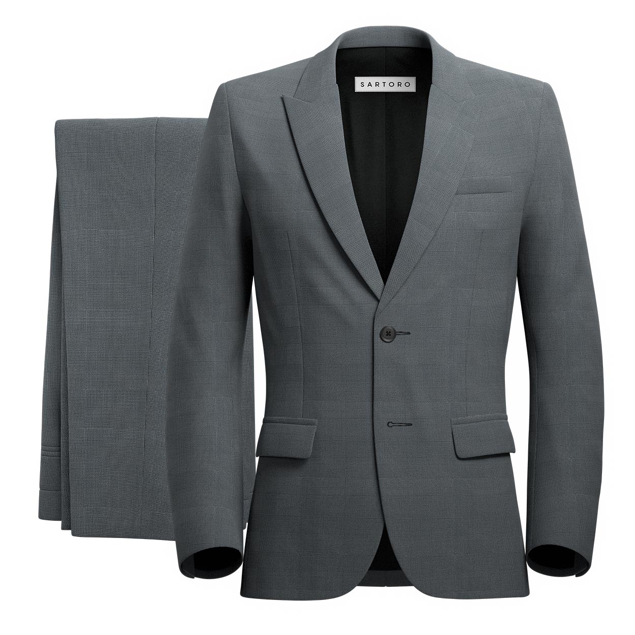 Eldridge Grey Prince of Wales Suit - SARTORO