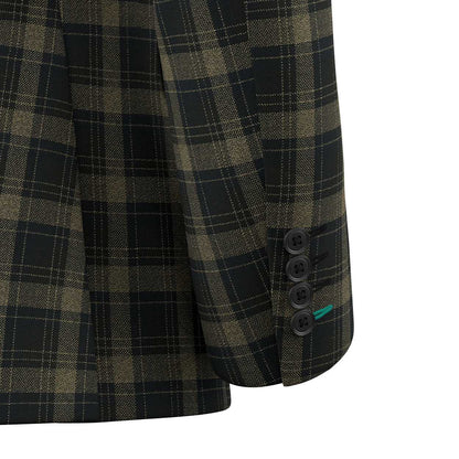 Ellis Black & Gold Check Jacket - SARTORO