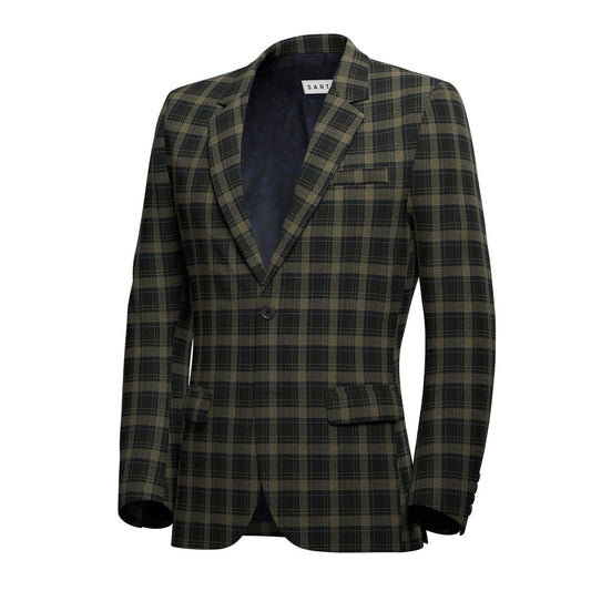Ellis Black & Gold Check Jacket - SARTORO