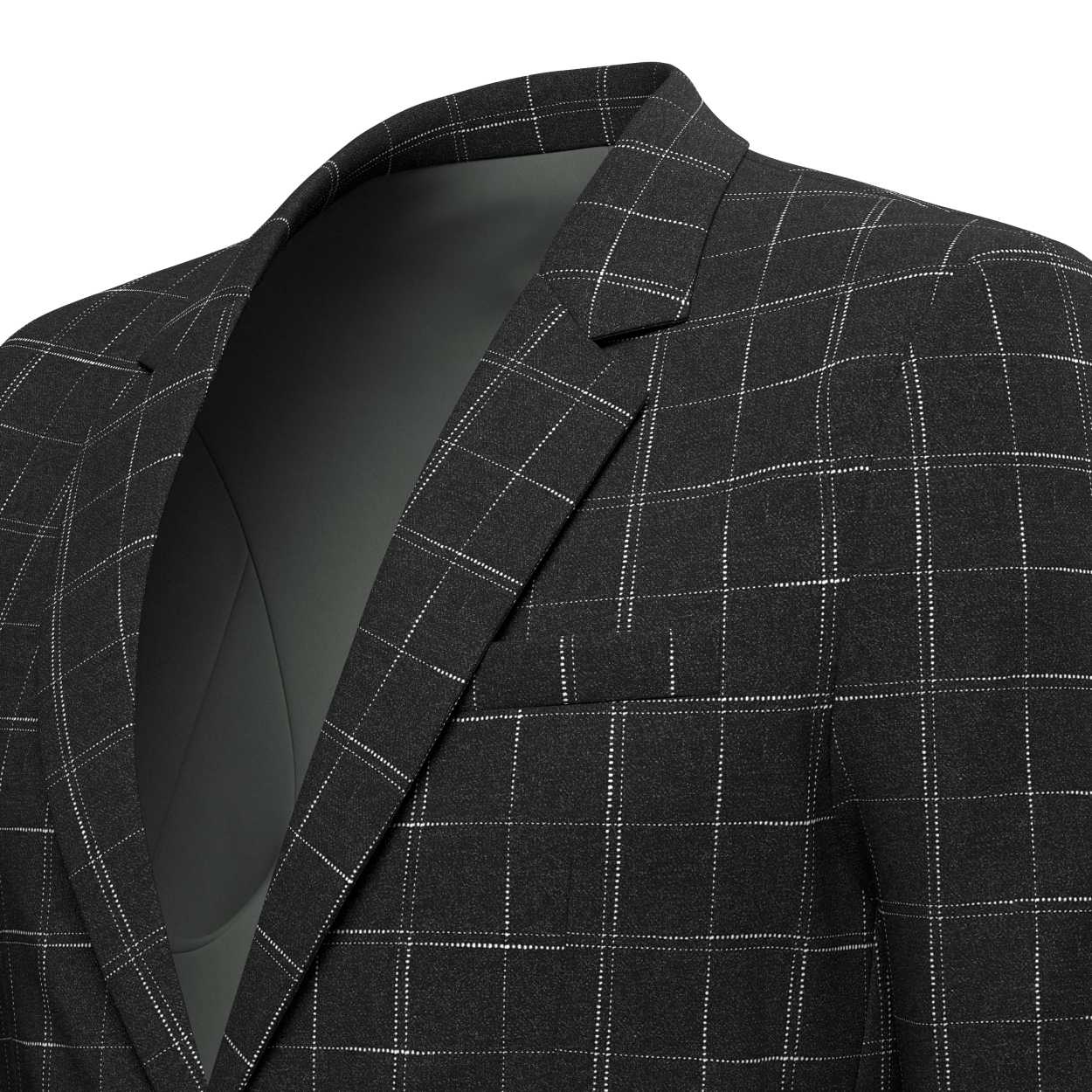 Ellis Charcoal Flannel Windowpane Suit - SARTORO