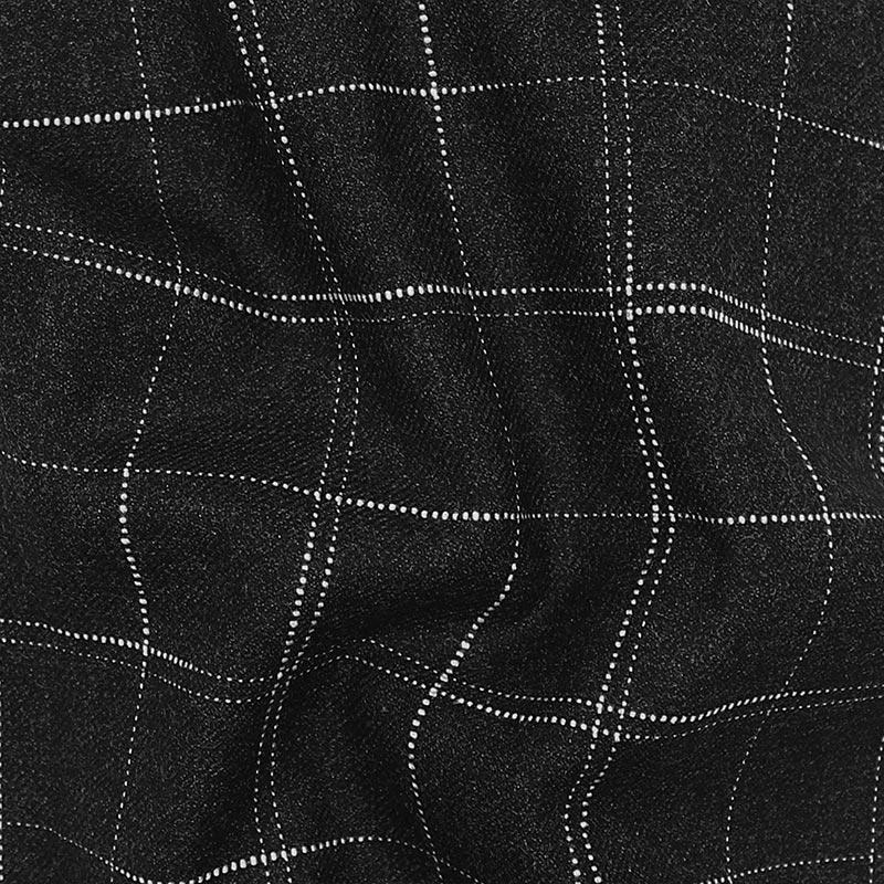 Ellis Charcoal Flannel Windowpane Suit - SARTORO