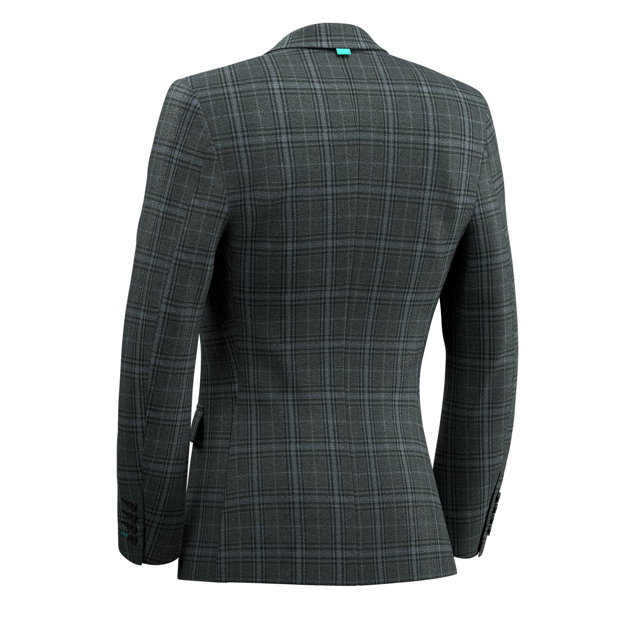 Ellis Grey Check with Blue Accents Jacket - SARTORO