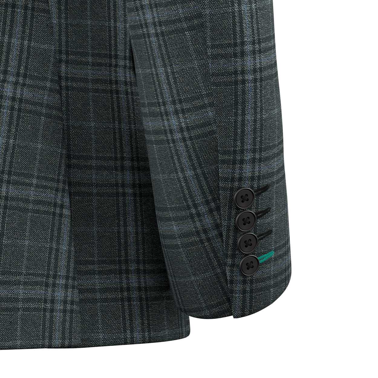Ellis Grey Check with Blue Accents Jacket - SARTORO