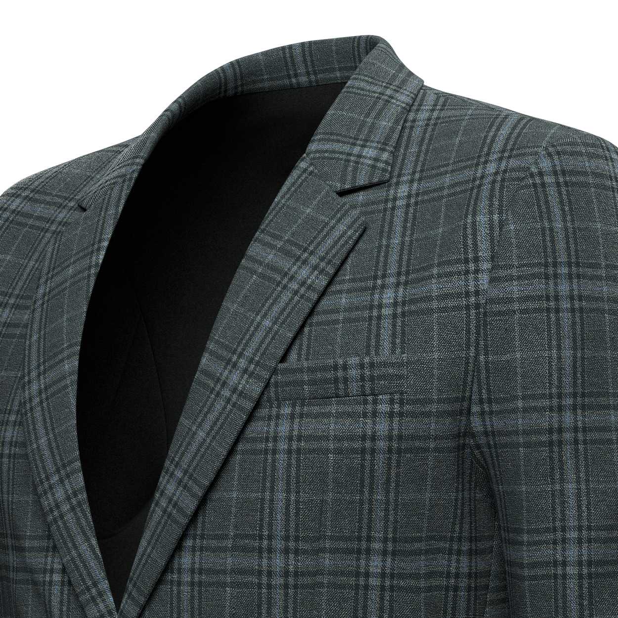Ellis Grey Check with Blue Accents Jacket - SARTORO