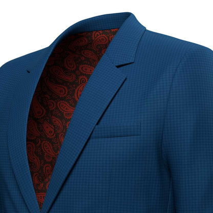 Ellis Royal Blue Microcheck Suit - SARTORO