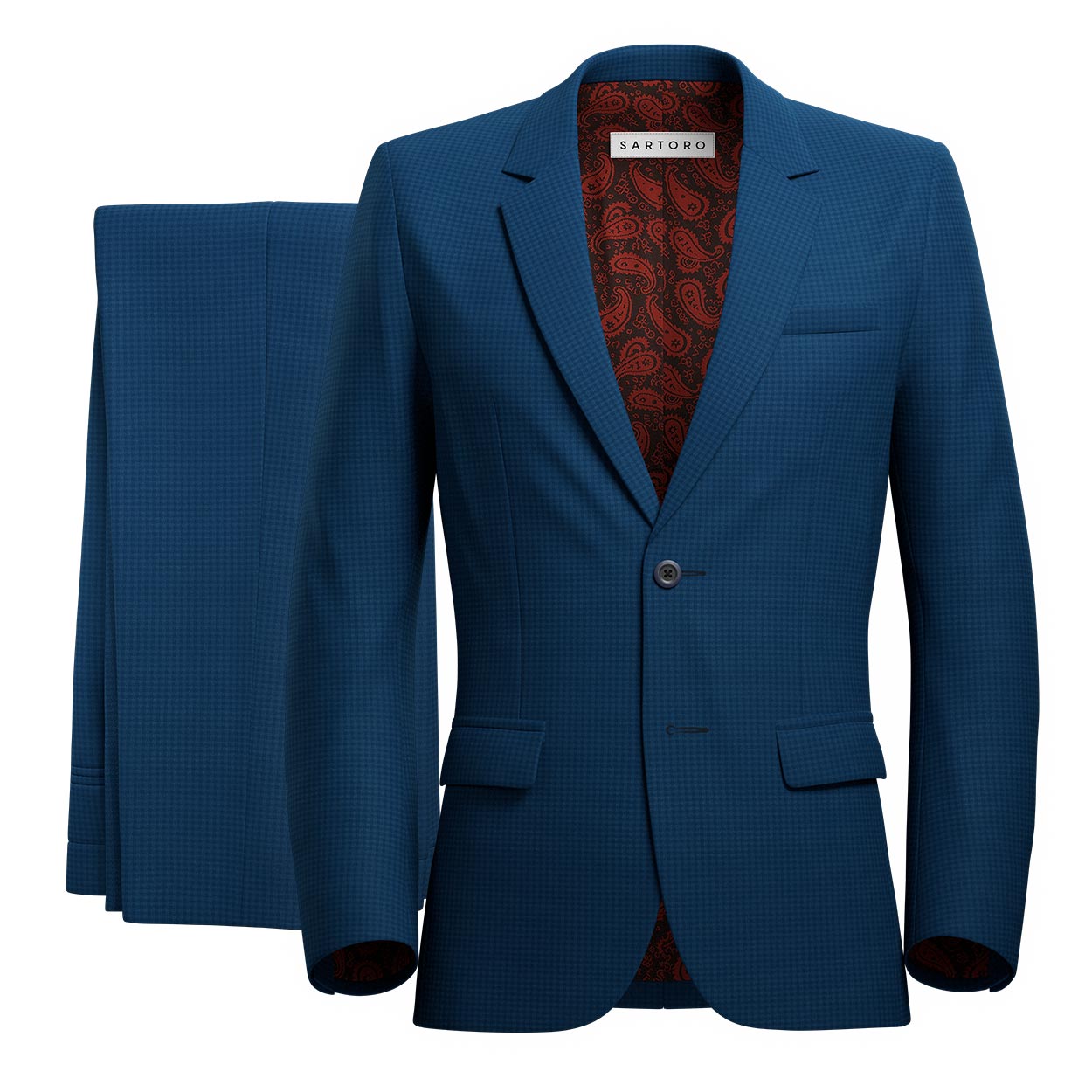 Ellis Royal Blue Microcheck Suit - SARTORO
