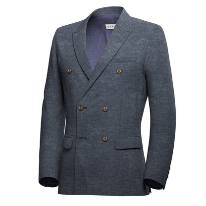 Penn Stone Blue Linen Wedding Suit