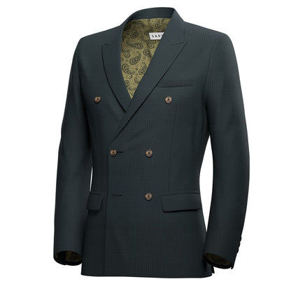 Penn Onyx Green Microcheck Wedding Jacket