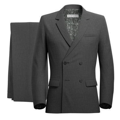Fulton Charcoal Sharkskin Suit - SARTORO
