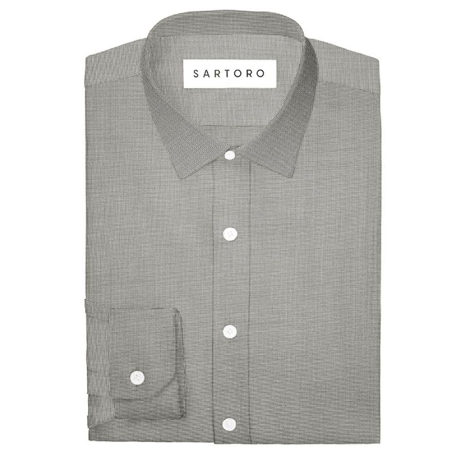 Grey Egyptian Cotton Broadcloth Shirt - SARTORO