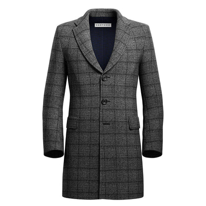 Grey Tweed Wool Coat - SARTORO