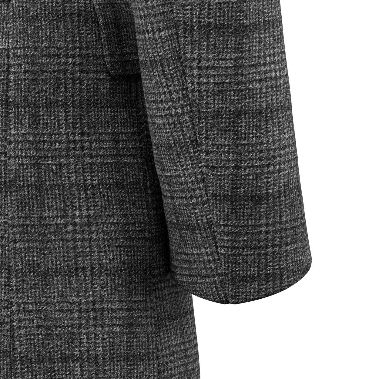 Grey Tweed Wool Peacoat - SARTORO