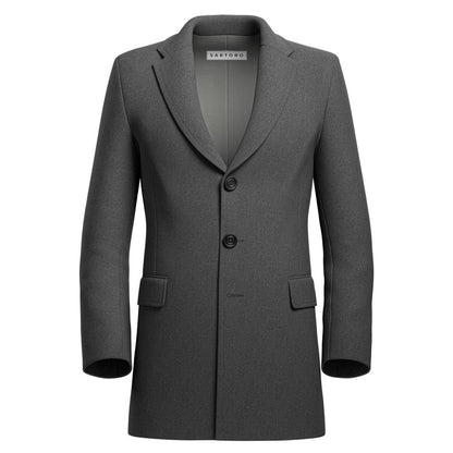 Grey Wool Coat - SARTORO