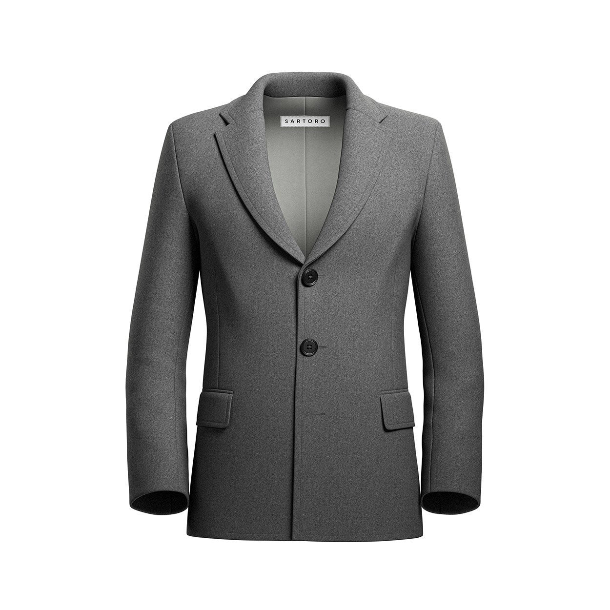 Grey Wool Coat - SARTORO