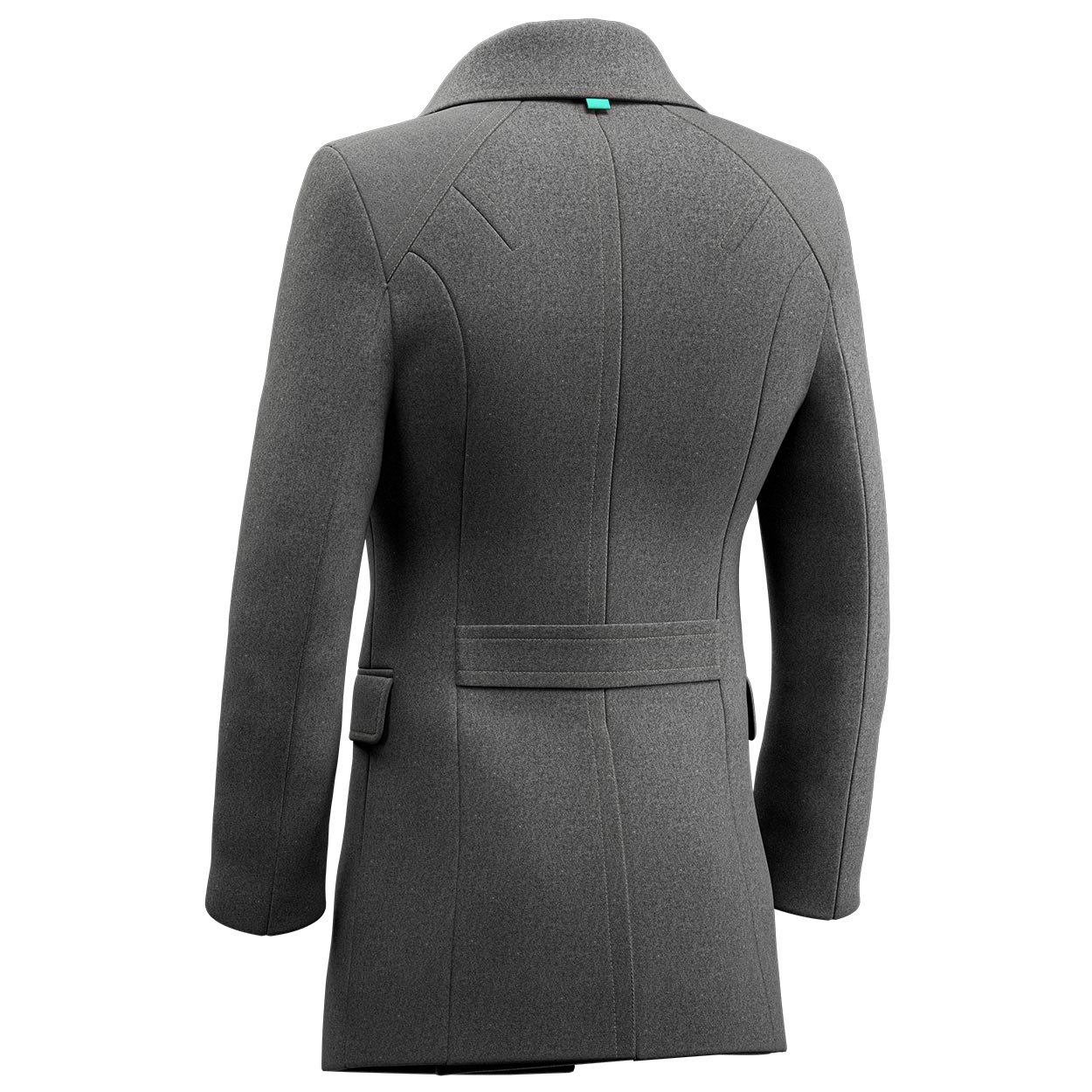 Grey Wool Peacoat - SARTORO