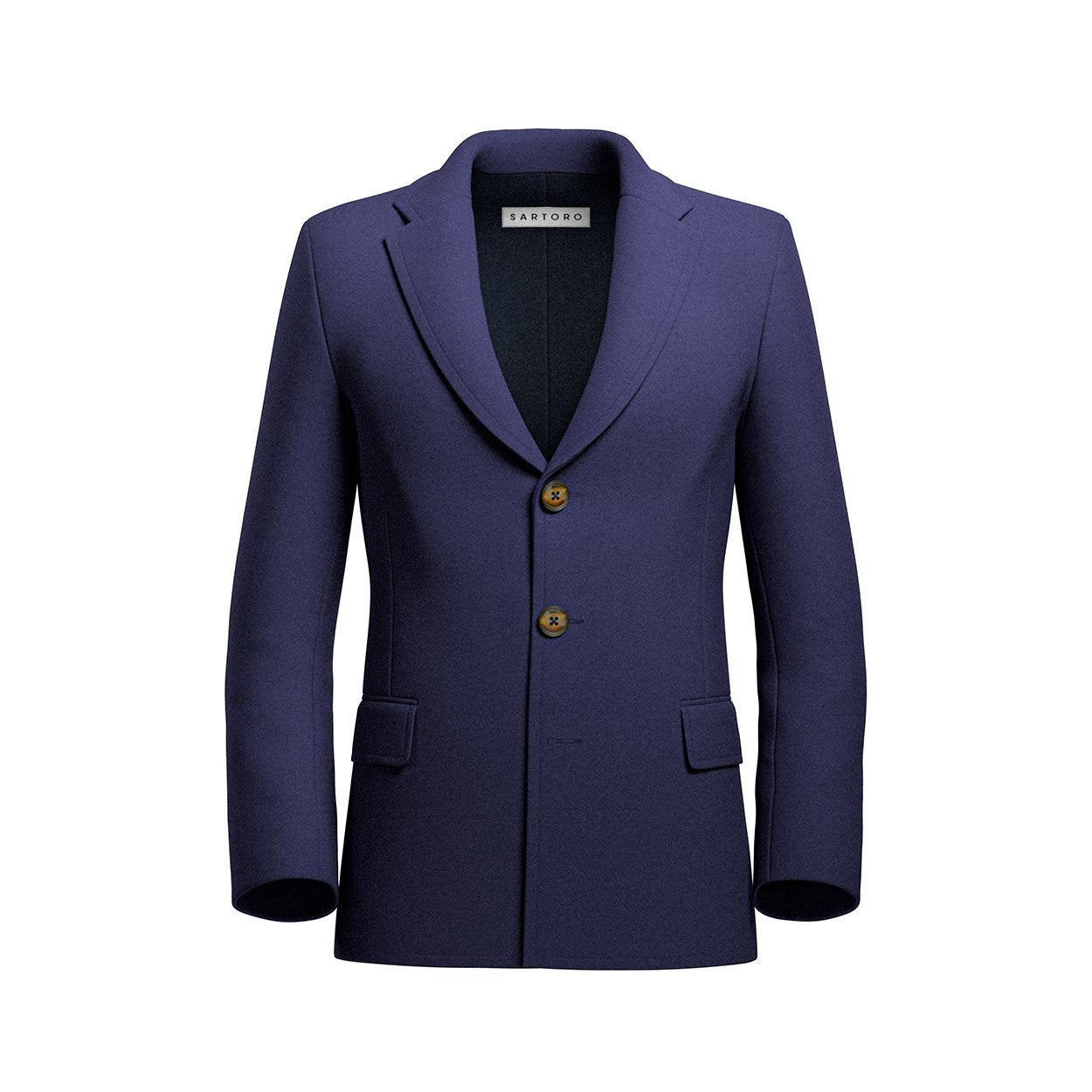 Indigo Wool Coat - SARTORO