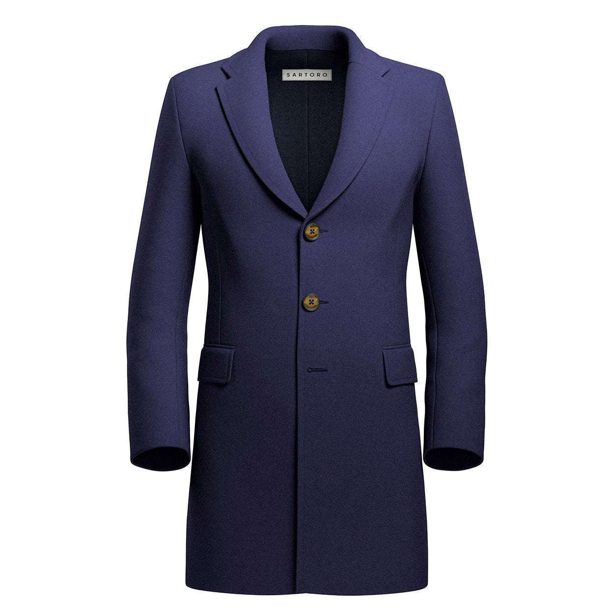 Indigo Wool Coat - SARTORO