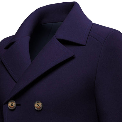 Indigo Wool Peacoat - SARTORO