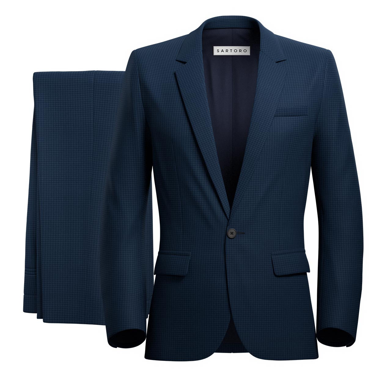 Lafayette Blue Microcheck Suit - SARTORO