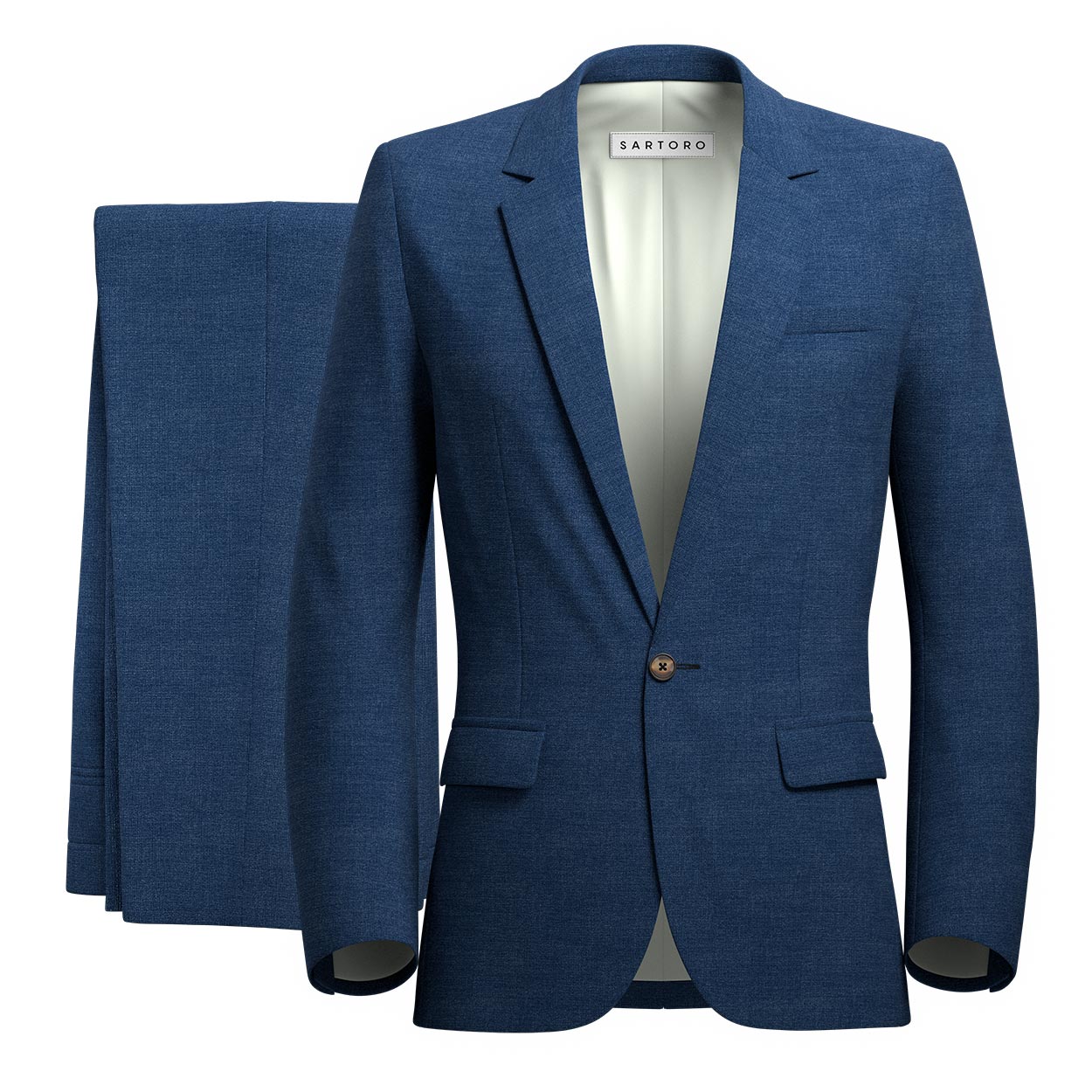 Lafayette Deep Blue Crosshatch Suit - SARTORO