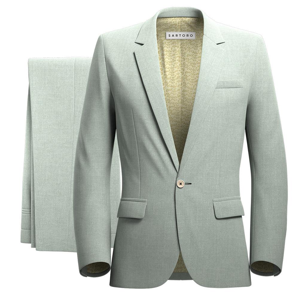 Lafayette Powder Grey Twill Suit - SARTORO
