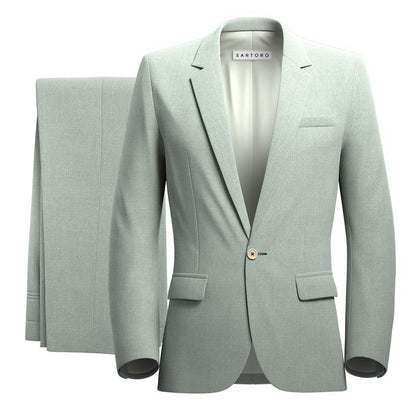 Lafayette Powder Grey Twill Suit - SARTORO