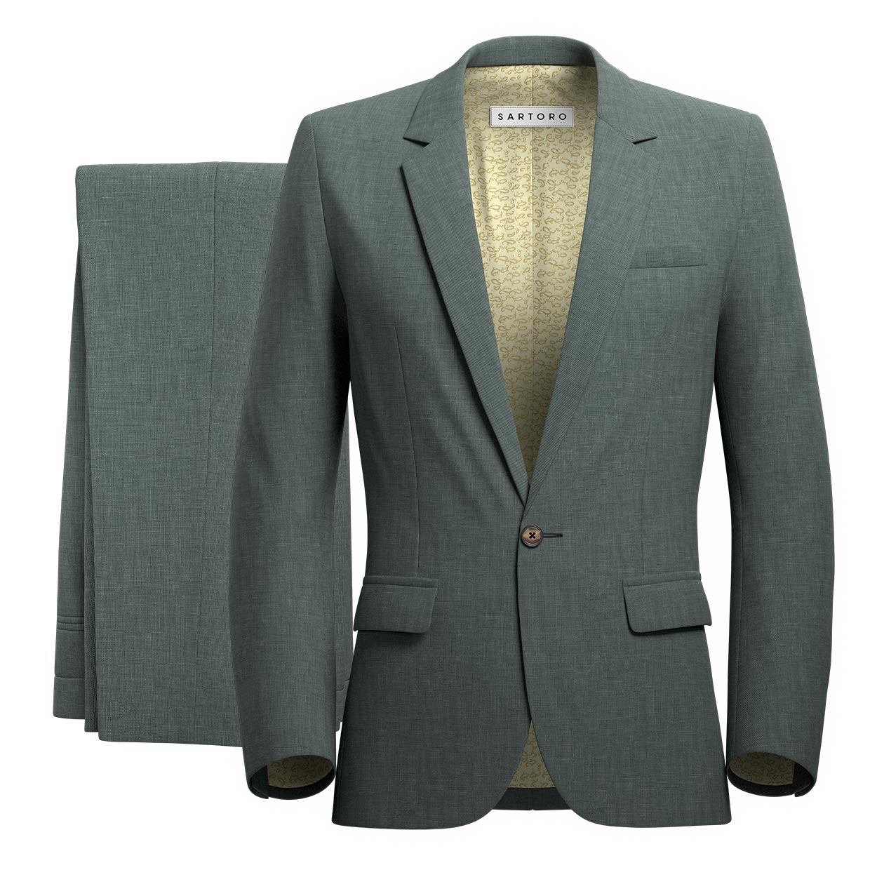 Lafayette Sage Sharkskin Suit - SARTORO