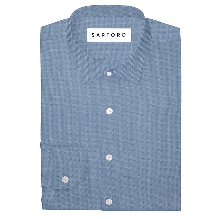 Light Blue End On End Shirt - SARTORO