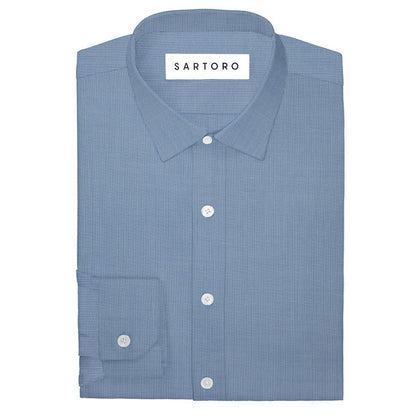 Light Blue End On End Shirt - SARTORO
