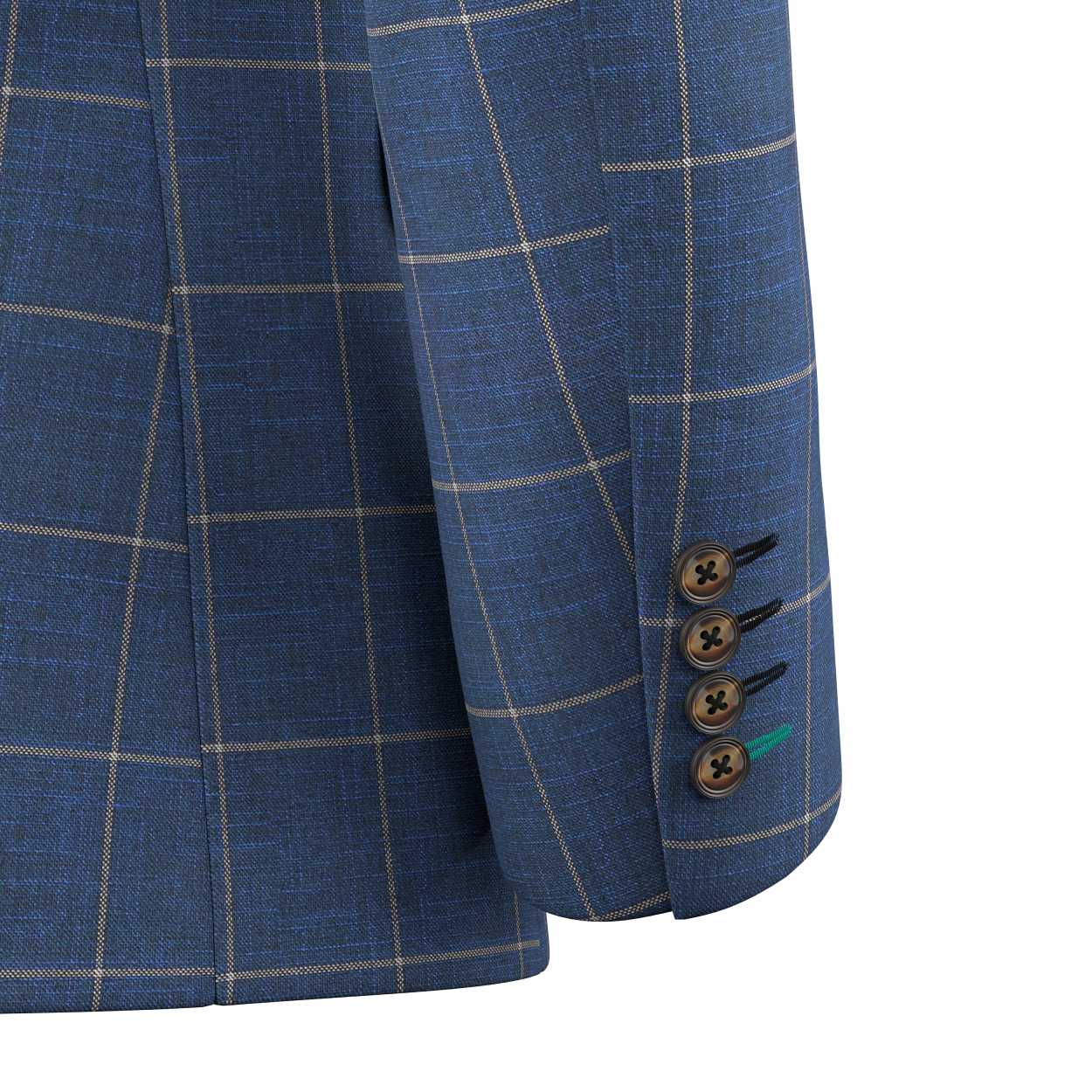 Madison Lapis Blue Windowpane Jacket - SARTORO
