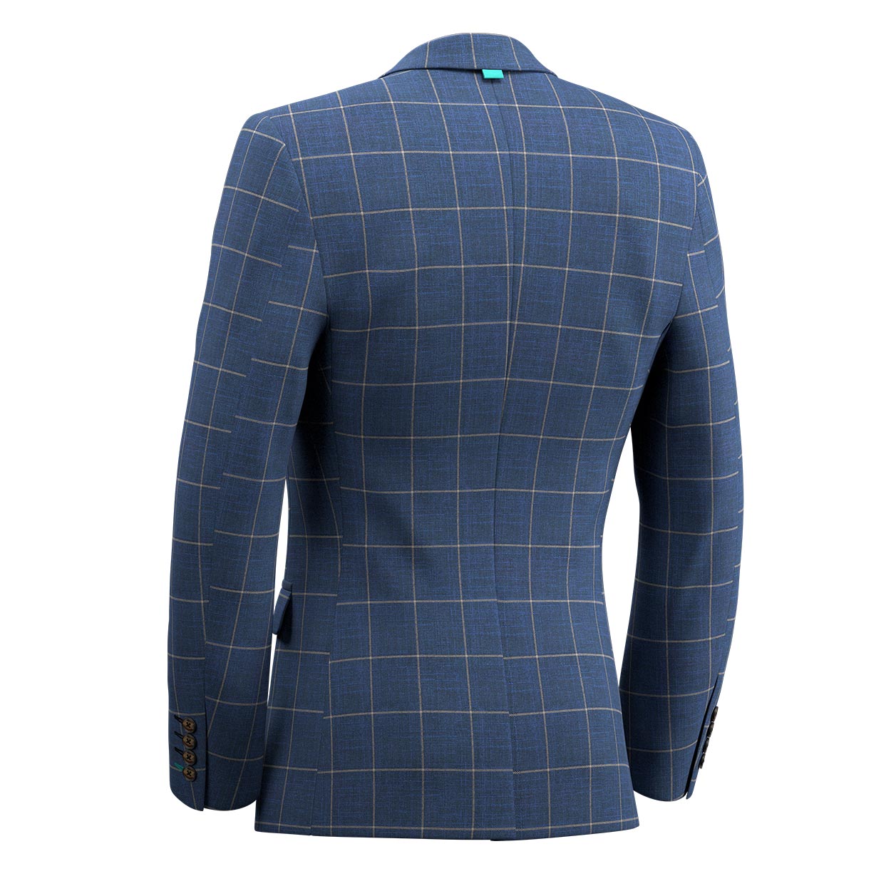 Madison Lapis Blue Windowpane Jacket - SARTORO