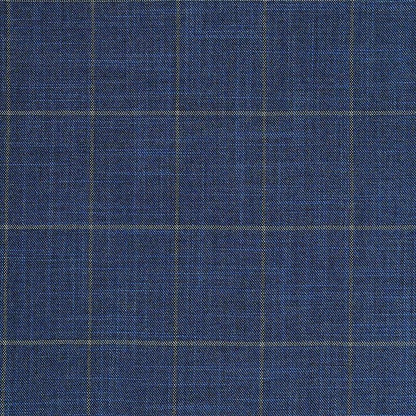 Madison Lapis Blue Windowpane Jacket - SARTORO