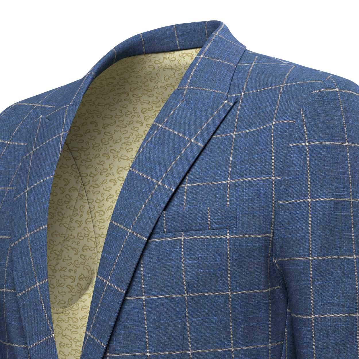 Madison Lapis Blue Windowpane Suit - SARTORO