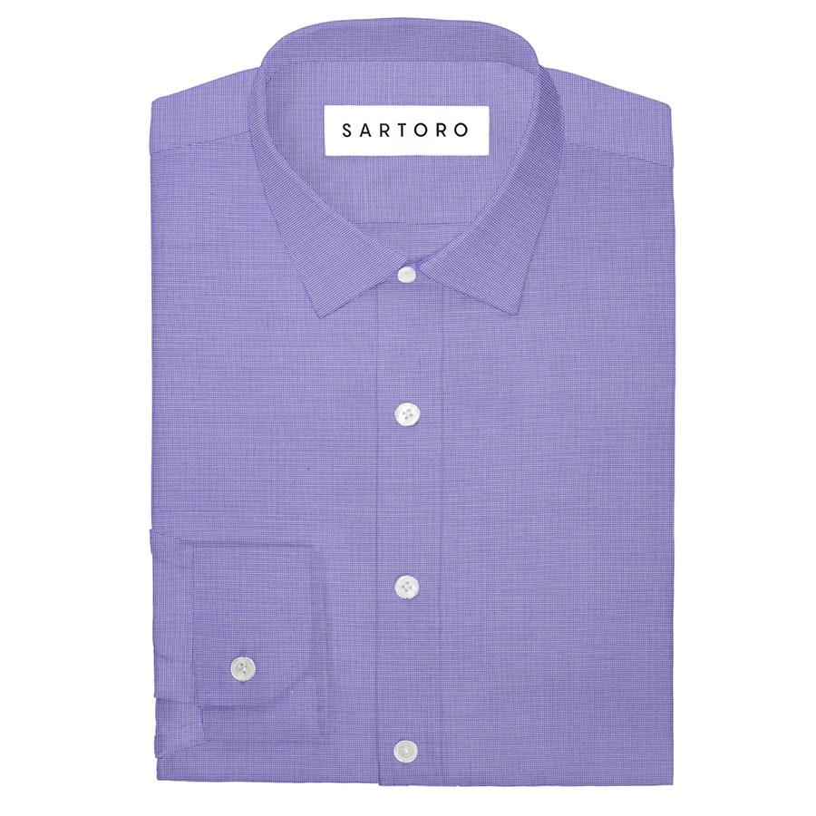 Mauve Egyptian Cotton Broadcloth Shirt - SARTORO