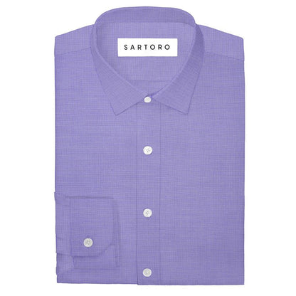 Mauve Egyptian Cotton Broadcloth Shirt - SARTORO