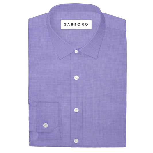 Mauve Egyptian Cotton Broadcloth Shirt - SARTORO