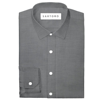 Medium Grey End On End Shirt - SARTORO