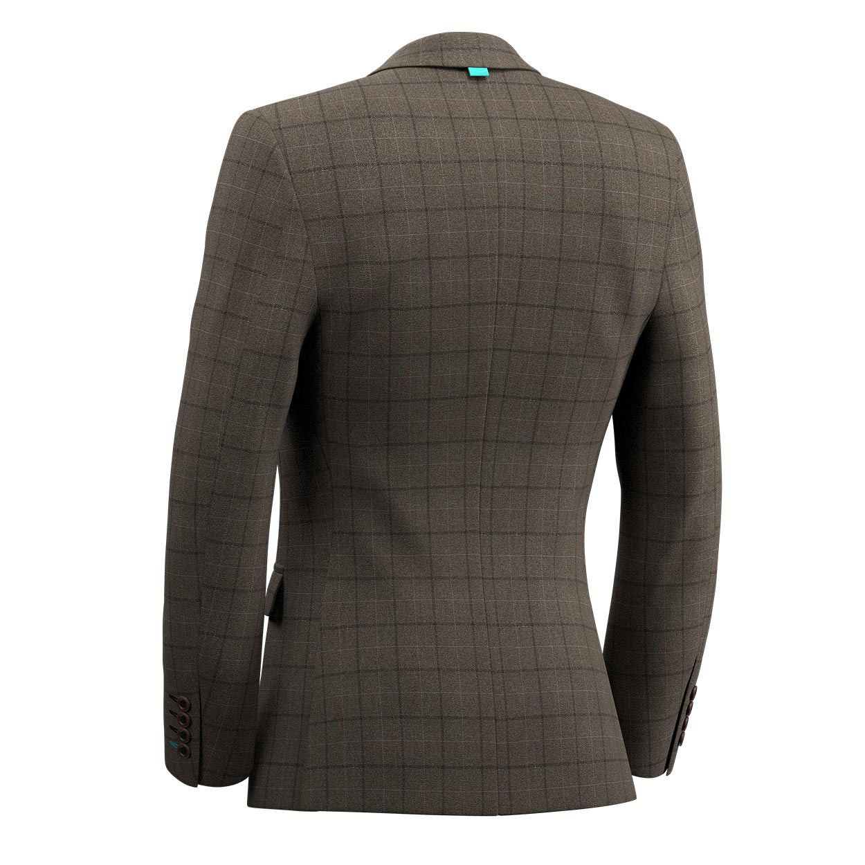 Montauk Cedar Brown Flannel Windowpane Jacket - SARTORO