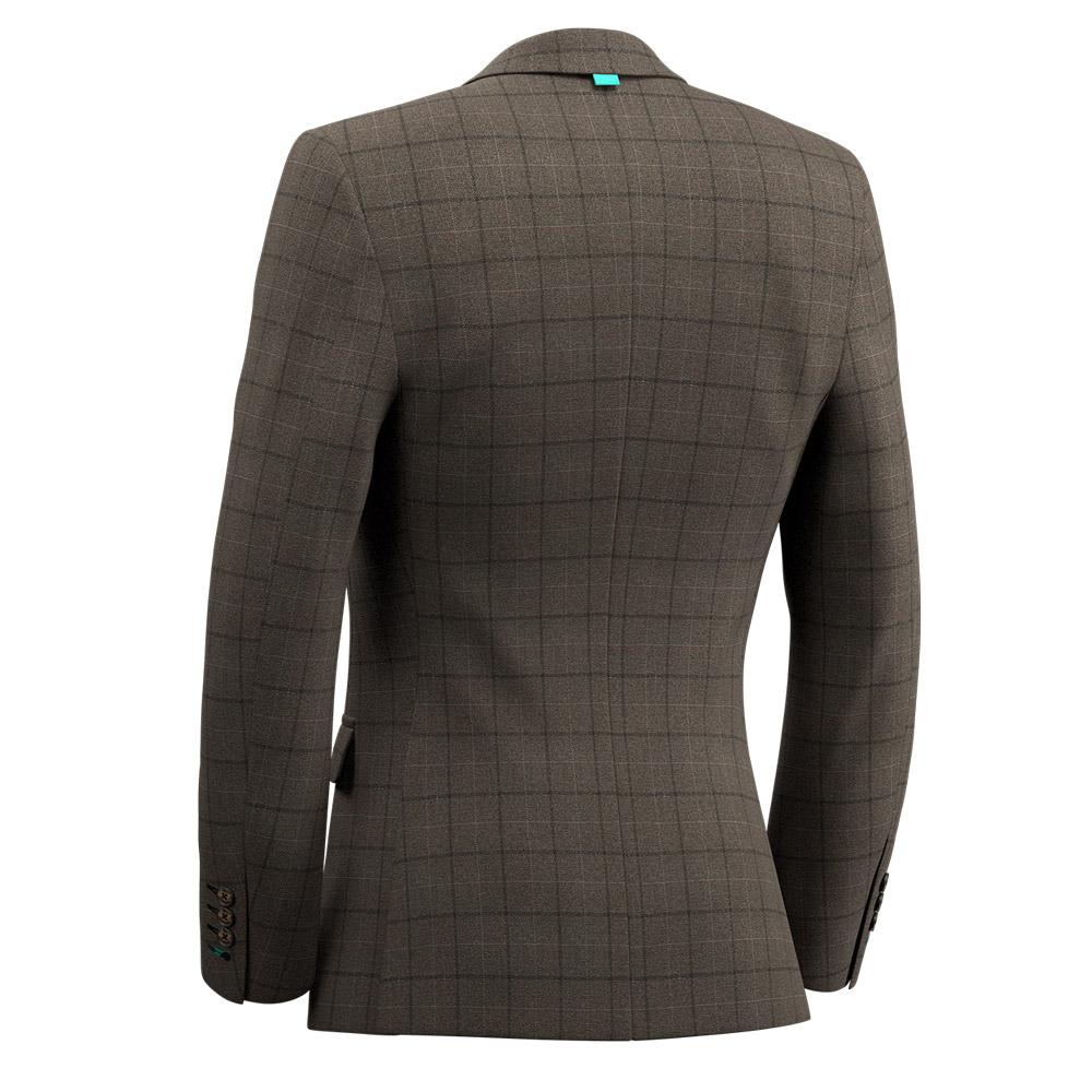 Montauk Cedar Brown Flannel Windowpane Jacket - SARTORO