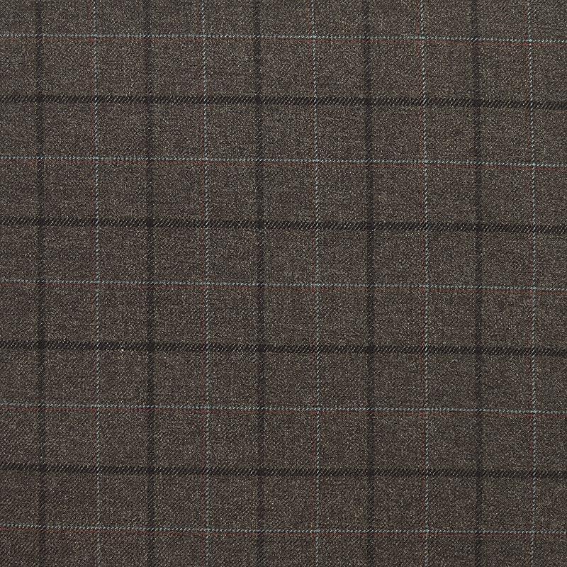 Montauk Cedar Brown Flannel Windowpane Jacket - SARTORO