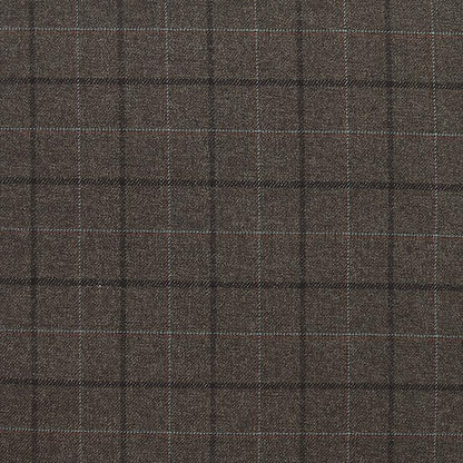Montauk Cedar Brown Flannel Windowpane Jacket - SARTORO