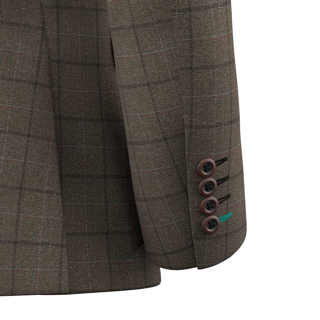 Montauk Cedar Brown Flannel Windowpane Jacket - SARTORO