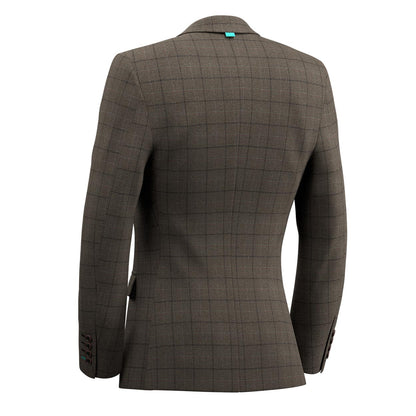 Montauk Cedar Brown Flannel Windowpane Suit - SARTORO