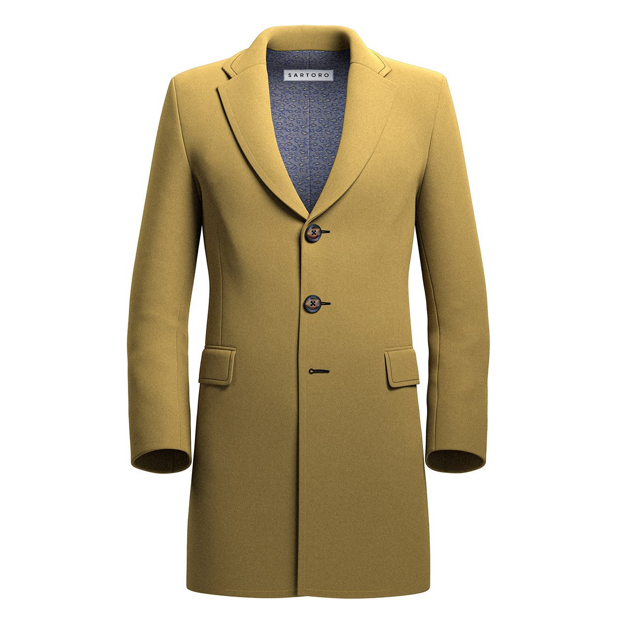 Mustard Wool Coat - SARTORO